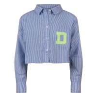 D-zine Arya Z10199 blouses lange mouw pastel bleu