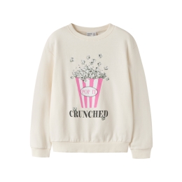 name it NKFKONNA LS NREG SWEAT UNB BOX meisjes sweatshirt White