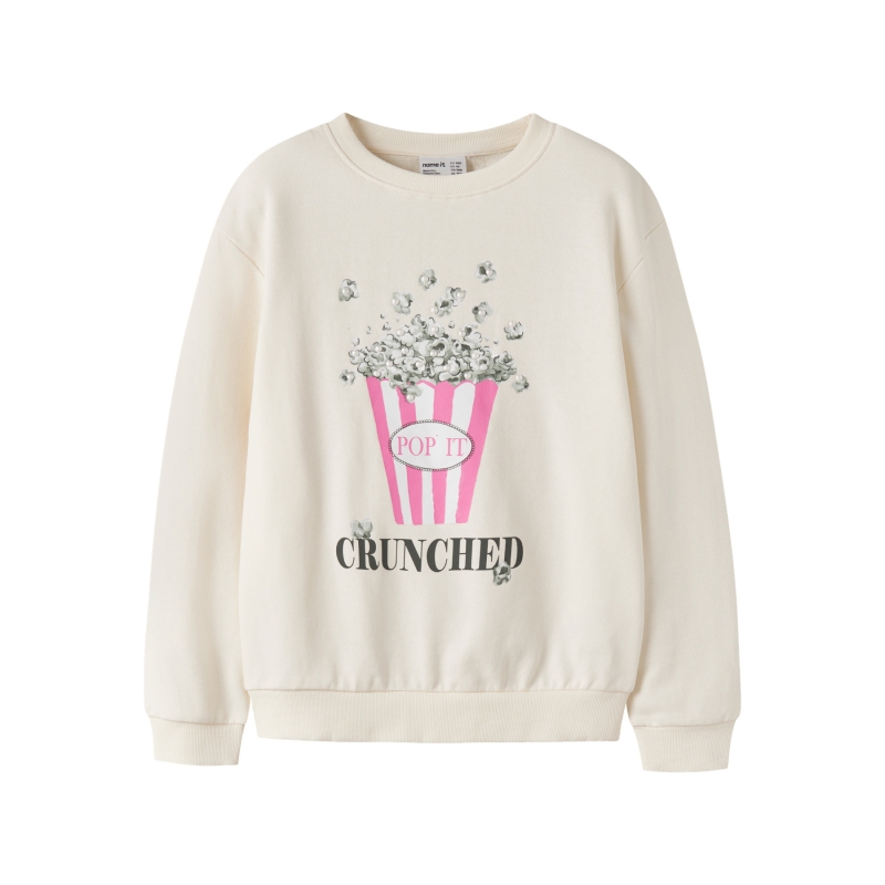 name it NKFKONNA LS NREG SWEAT UNB BOX sweatshirts White