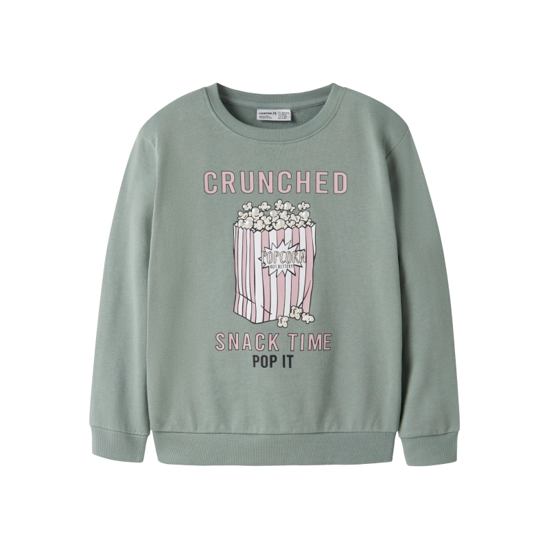 name it NKFKONNA LS NREG SWEAT UNB BOX sweatshirts Green