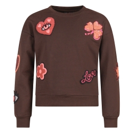 Persival 3310408 W20052 meisjes sweatshirt Bruin donker