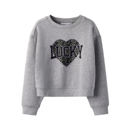 name it NKFBIMA LS RLX SHORT SWEAT UNB BOX meisjes sweatshirt Grey