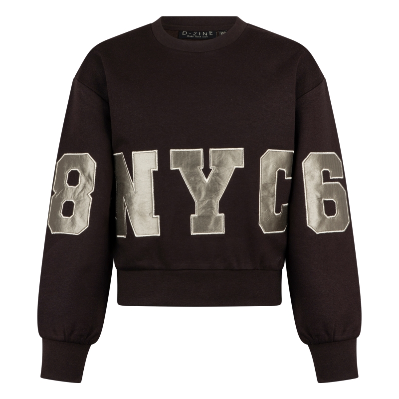 D-zine Bardot W20128 sweatshirts Bruin donker