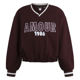 D-zine Belicia W20088 meisjes sweatshirt Wijnrood