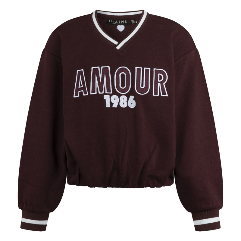 D-zine Belicia W20088 sweatshirts Wijnrood