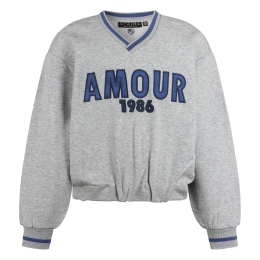 D-zine Belicia W20088 meisjes sweatshirt Grey melee