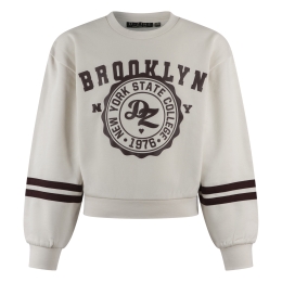 D-zine Belinay W20127 meisjes sweatshirt Ecru melee