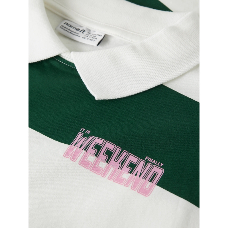 name it NKFLITOPOL LS RLX POLO SWEAT sweatshirts Turquoise