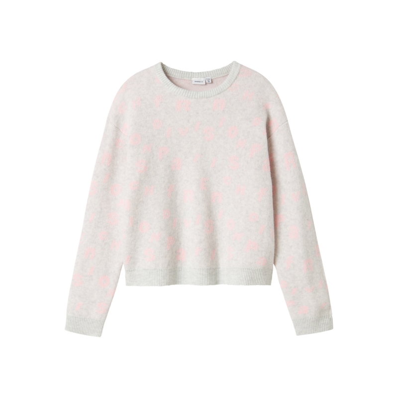 name it NKFOLINE LS KNIT BF pullovers Grey