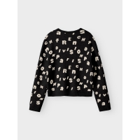 name it NKFOLINE LS KNIT BF pullovers Black