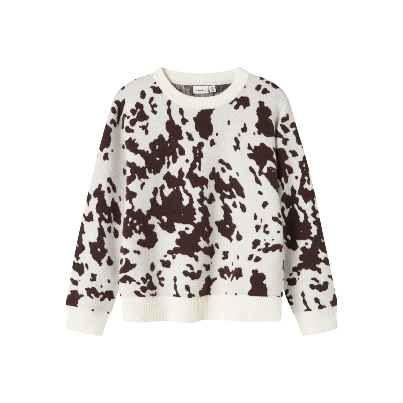 name it NKFORKIDE LS KNIT BOX pullovers Brown