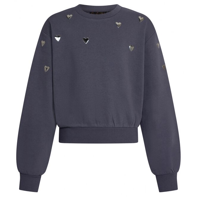 D-zine D-zine Tekla W10128 Grijs odysey grey D-zine Tekla W10128 Meisjes sweatshirt Grijs bestel je online bij www.bertusmode.nl/