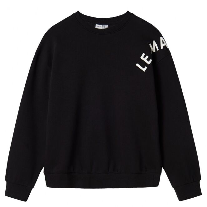 name it name it NKFODIKA LS RLX SWEAT BRU BF Zwart Black name it NKFODIKA LS RLX SWEAT BRU BF Meisjes sweatshirt Zwart bestel je online bij www.bertusmode.nl/