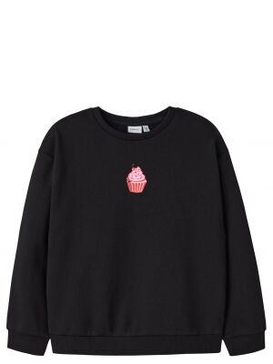 name it name it NKFNEATAS RXL SWEAT BRU Zwart