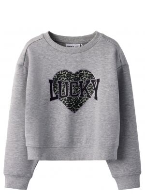 name it name it NKFBIMA LS RLX SHORT SWEAT UNB BOX Grijs