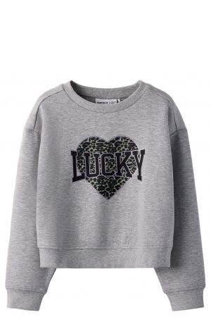 name it name it NKFBIMA LS RLX SHORT SWEAT UNB BOX Grijs Grey Melange name it name it NKFBIMA LS RLX SHORT SWEAT UNB BOX Grijs Grey Melange