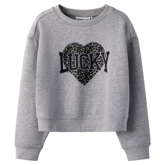 name it name it NKFBIMA LS RLX SHORT SWEAT UNB BOX Grijs Grey Melange name it NKFBIMA LS RLX SHORT SWEAT UNB BOX Meisjes sweatshirt Grijs bestel je online bij www.bertusmode.nl/