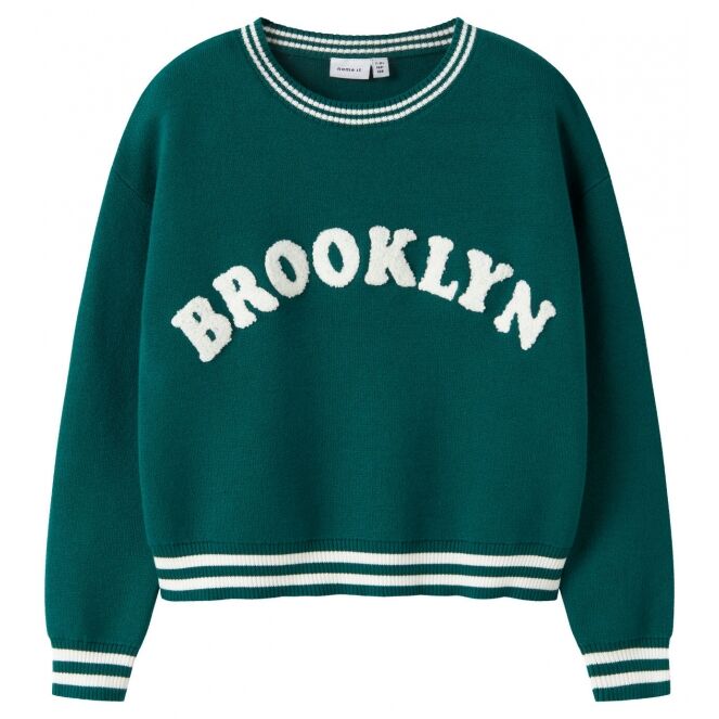 name it name it NKFNEPPA LS KNIT Blauw Aventurine name it NKFNEPPA LS KNIT Meisjes pullover Blauw bestel je online bij www.bertusmode.nl/