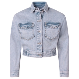 D-zine Aster Z10058 meisjes denim jack Denim licht gebleekt