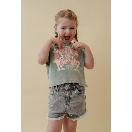 D-zine Anne Z10206 meisjes bermuda Denim grey