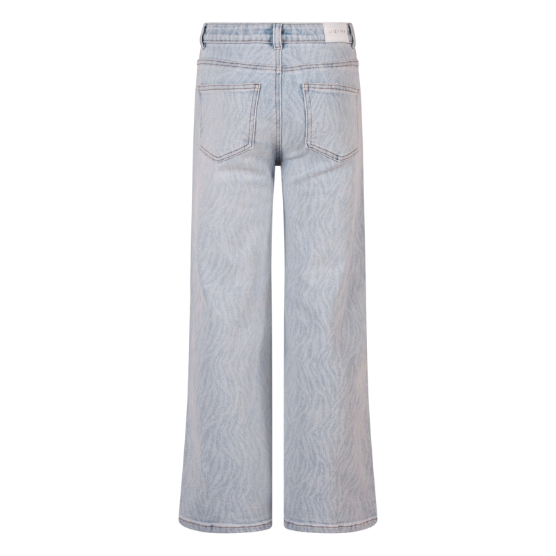D-zine Aizza Z10065 lange broeken Denim licht gebleekt