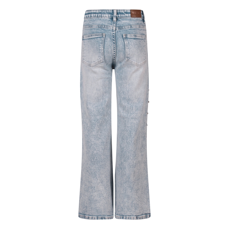 D-zine Angel Z10056 lange broeken Denim licht gebleekt