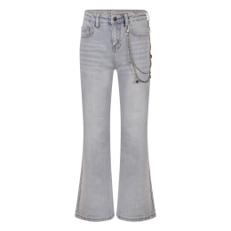 D-zine Asenlieke Z10060 meisjes lange broek Denim licht gebleekt
