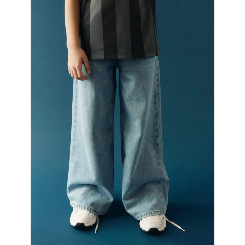 name it NKFBELLA X-WIDE CLOSURE JEANS 8181-BE lange broeken Blue