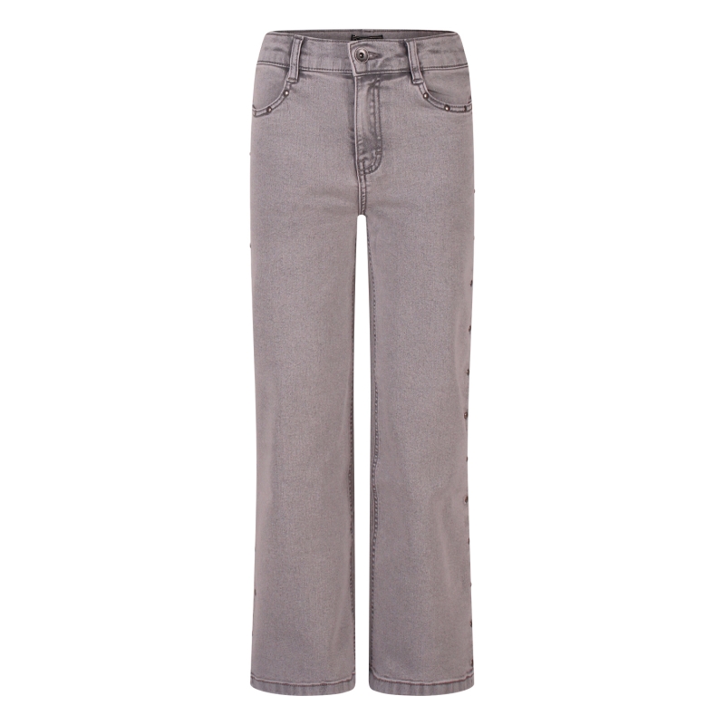 D-zine Stud W20240 lange broeken Denim grey