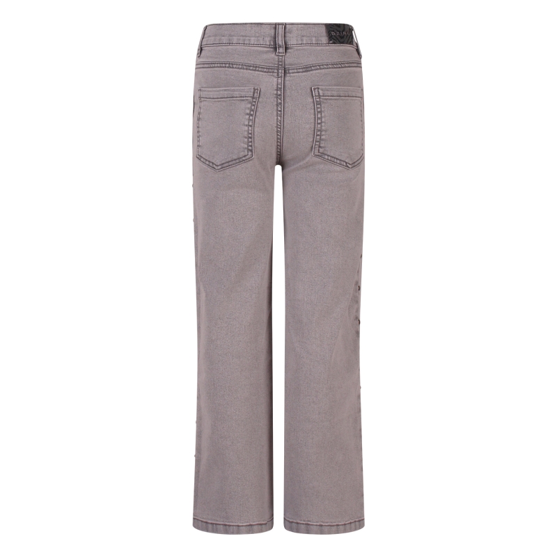 D-zine Stud W20240 lange broeken Denim grey
