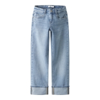 name it NKFROSE STRAIGHT FOLD JEANS 4224-AZ NOOS lange broeken Blue