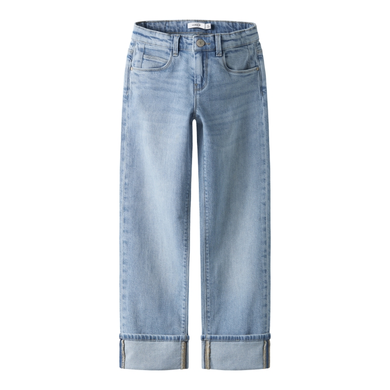 name it NKFROSE STRAIGHT FOLD JEANS 4224-AZ NOOS lange broeken Blue