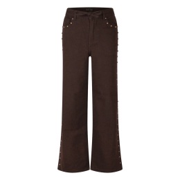 D-zine Beaudine W20070 meisjes lange broek Bruin donker