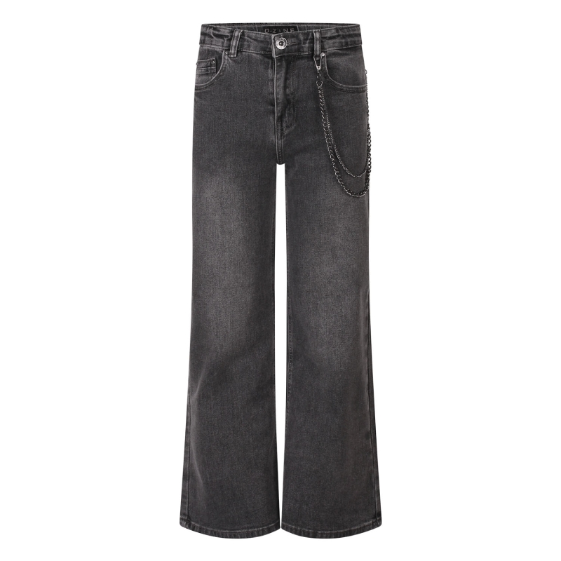 D-zine Bowa W20132 lange broeken Denim grey