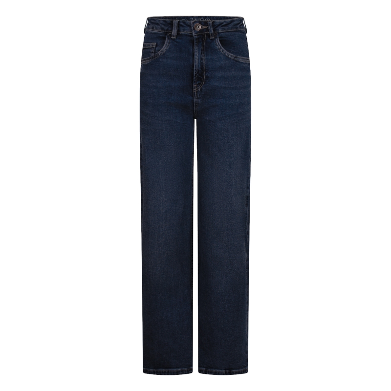 D-zine Mabel rinsed W20522 lange broeken Denim darkwashed