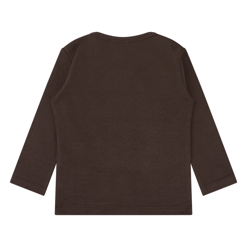 flinq 3111601 W10292 t-shirts lange mouw Bruin donker