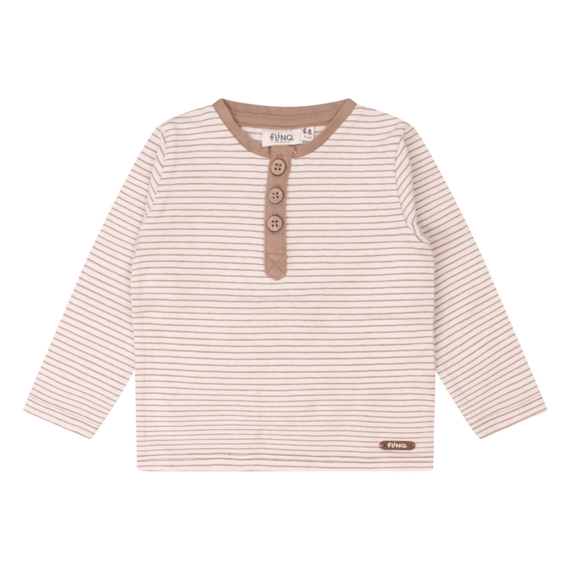 flinq newborn Stripey Z10414 t-shirts lange mouw Taupe