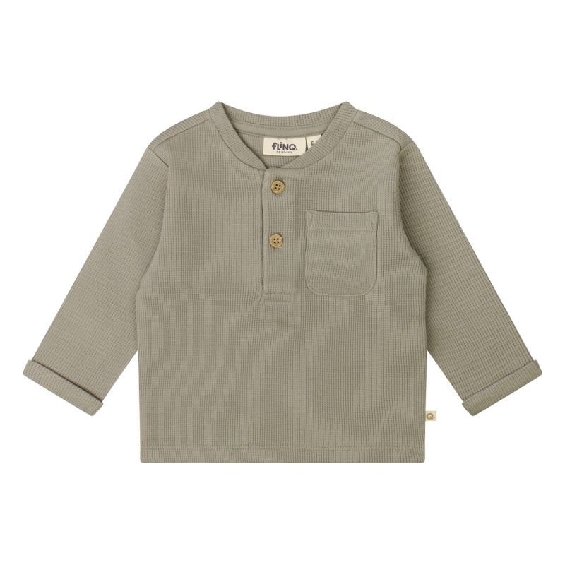 flinq newborn 3212600 Z10129 t-shirts lange mouw Groen mos