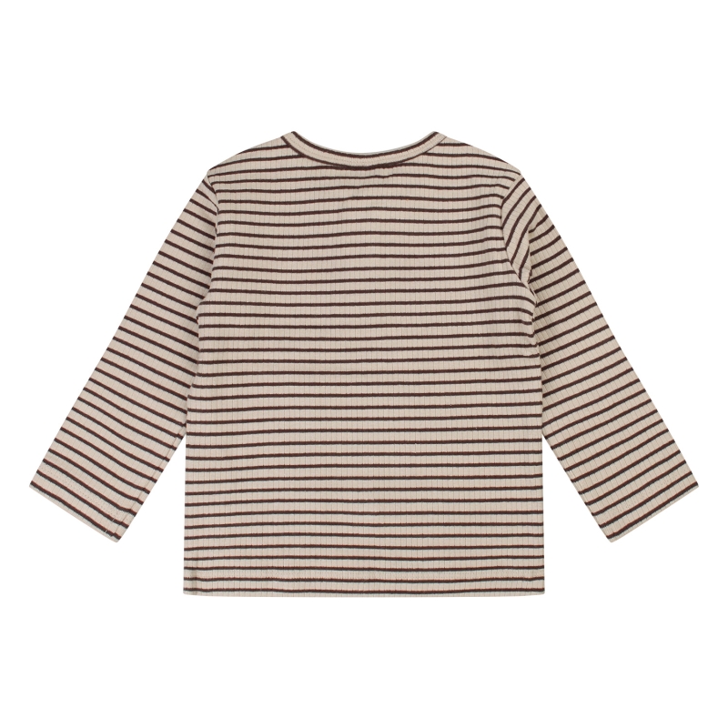 flinq 3311600 W20353 t-shirts lange mouw Bruin donker