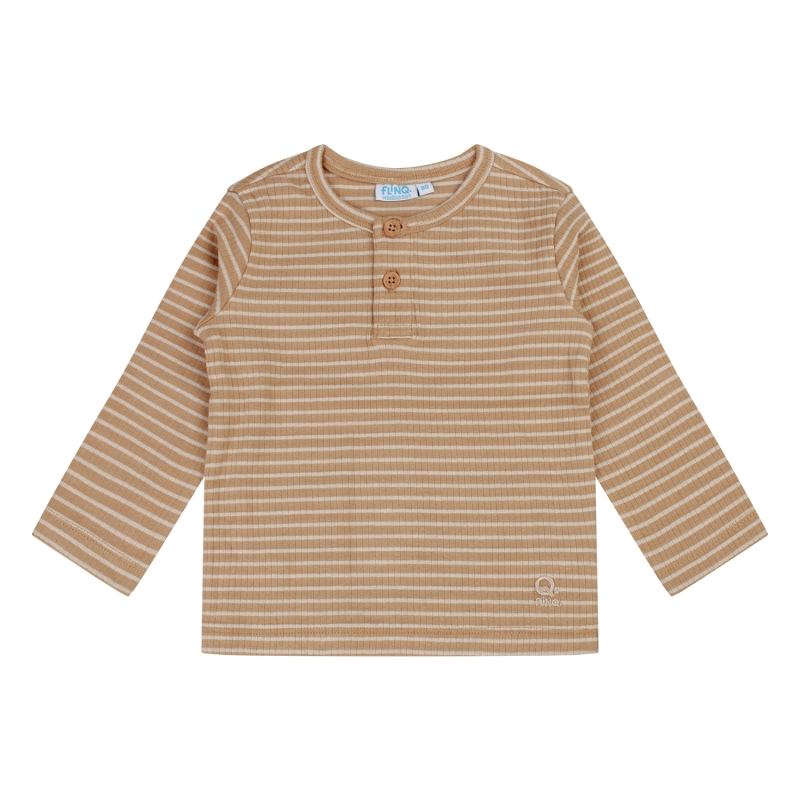 flinq 3311600 W20353 t-shirts lange mouw Camel