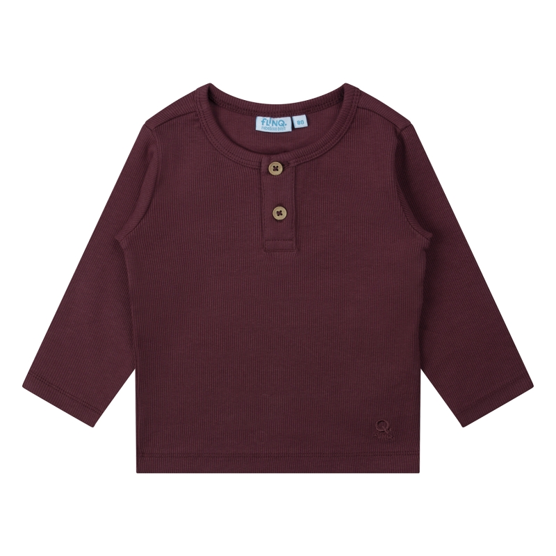 flinq 3311601 W20356 t-shirts lange mouw Wijnrood
