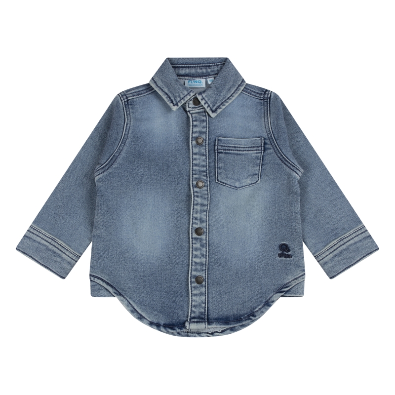 flinq 3311501 W20351 overhemd lm Denim licht gebleekt