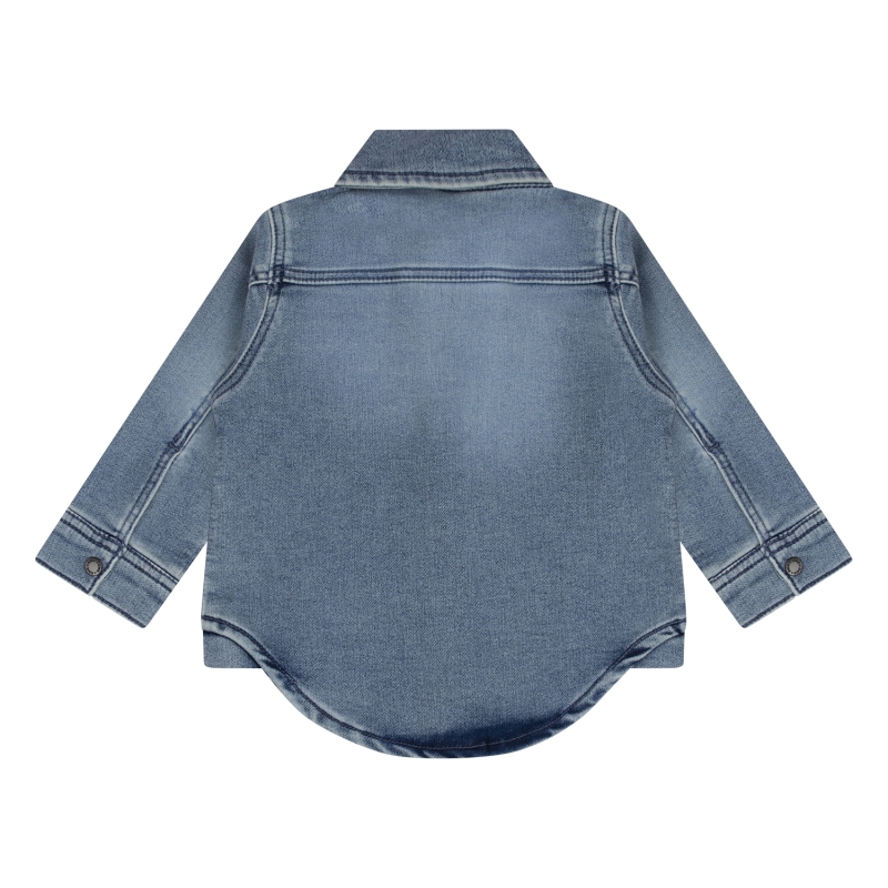 flinq 3311501 W20351 overhemd lm Denim licht gebleekt