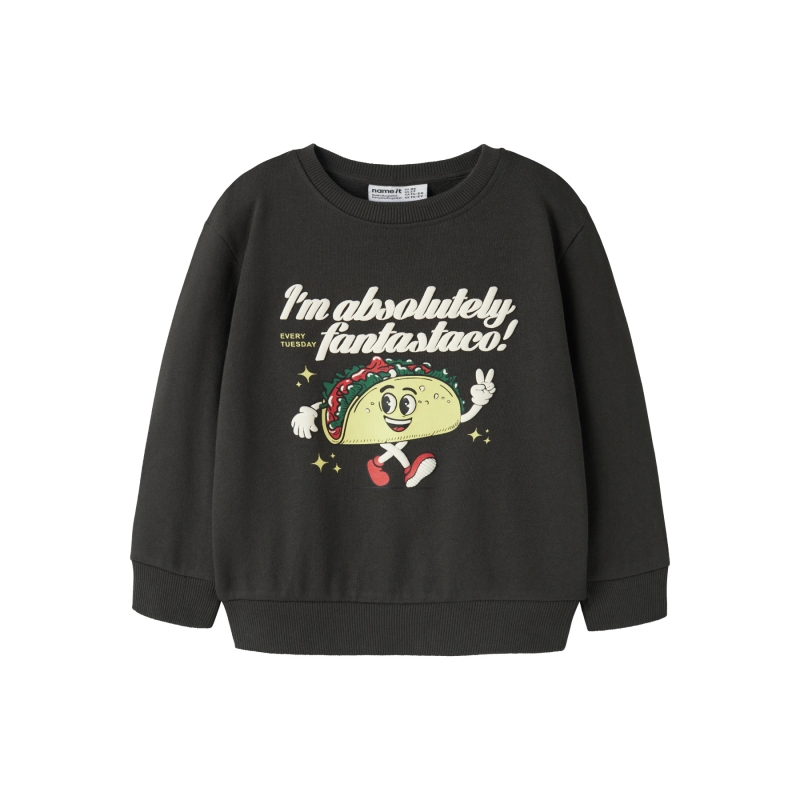 name it NMMKORE LS NREG SWEAT UNB BOX sweaters Grey