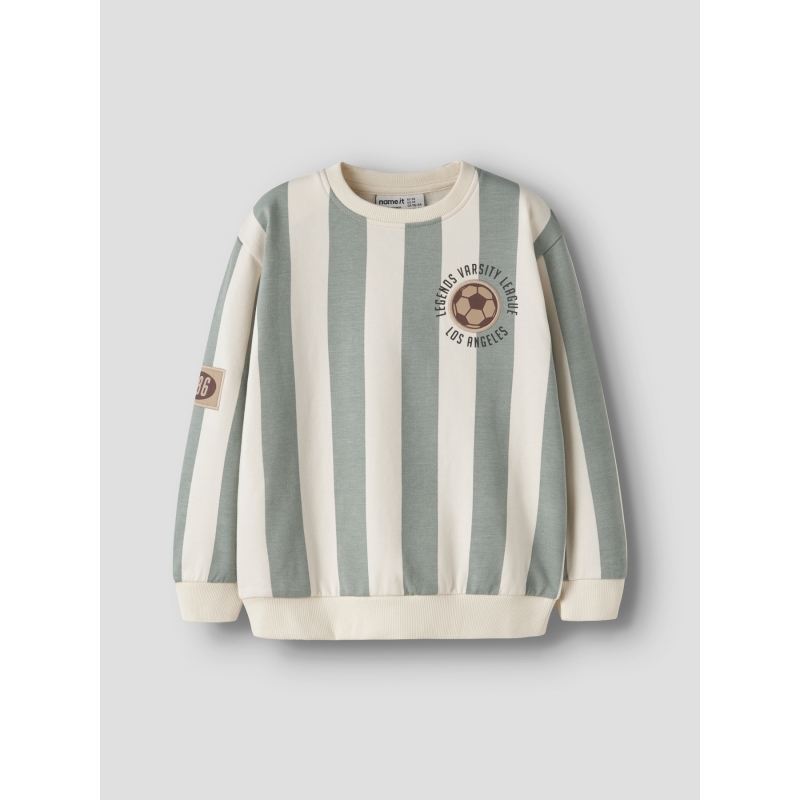 name it NMMLANE LS NREG SWEAT BRU sweaters White