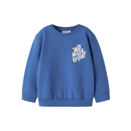 name it NMMBENJA LS NREG SWEAT UNB baby jongens Baby jongens sweater Blue