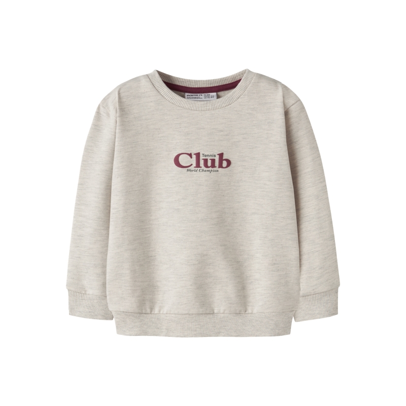 name it NMMTATUM LS NREG SWEAT BRU BOX sweaters White