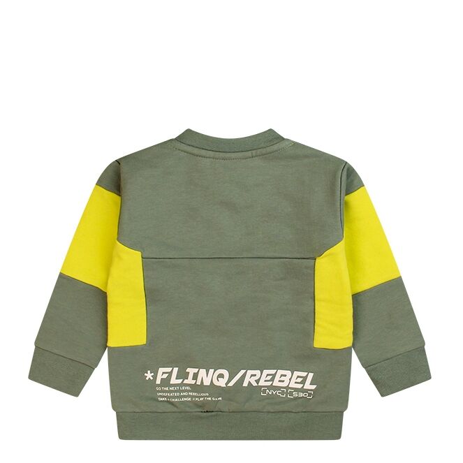 flinq flinq 3111405 W10308 Groen 52.MOSS.W25 flinq 3111405 W10308 Baby jongens sweater Groen bestel je online bij www.bertusmode.nl/