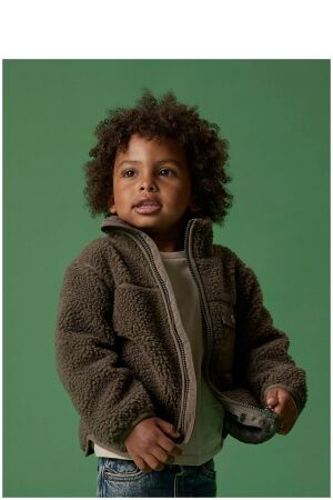 name it name it NMMMALL TEDDY JACKET POCKET Grijs Morel