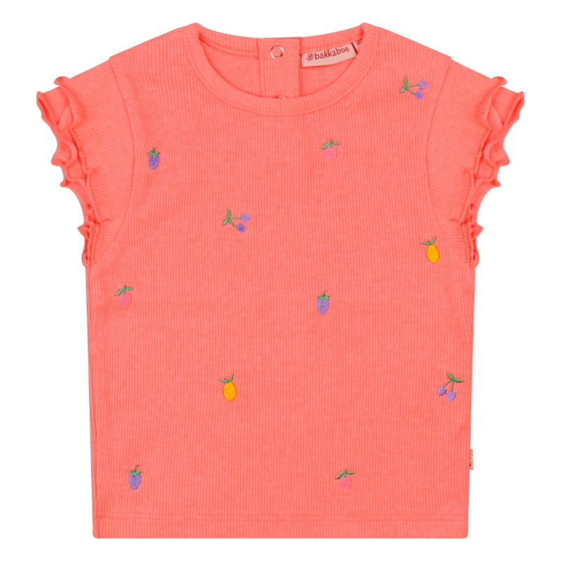 Bakkaboe 3215602 Z10140 t-shirts korte mouw koraal neon